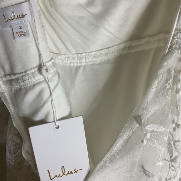 Lulus Sweetest Beloved White Mesh Embroidered Sleeveless Bride Maxi Dress NWT S - Picture 9 of 15